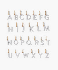 Diamond Letter Charm-14k Yellow Gold / Natural Diamond / N