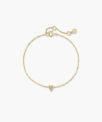 Mini Heart PavÃ© Diamond Bracelet-14k Yellow Gold / Natural Diamond / 7-8 inches