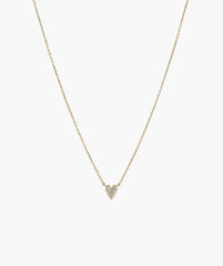 Mini Heart PavÃ© Diamond Necklace-14k Yellow Gold / Natural Diamond / 16-18 inches