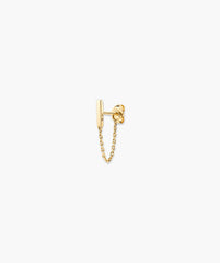 Single Bar Chain Stud-10k Yellow Gold