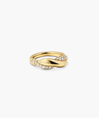 Brioche PavÃ© Lab Grown Sapphire Ring-18k Gold Vermeil / Lab Grown Sapphire / 5