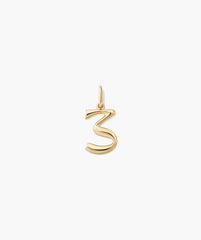 Oversized Number Charm-Sterling Silver / 2