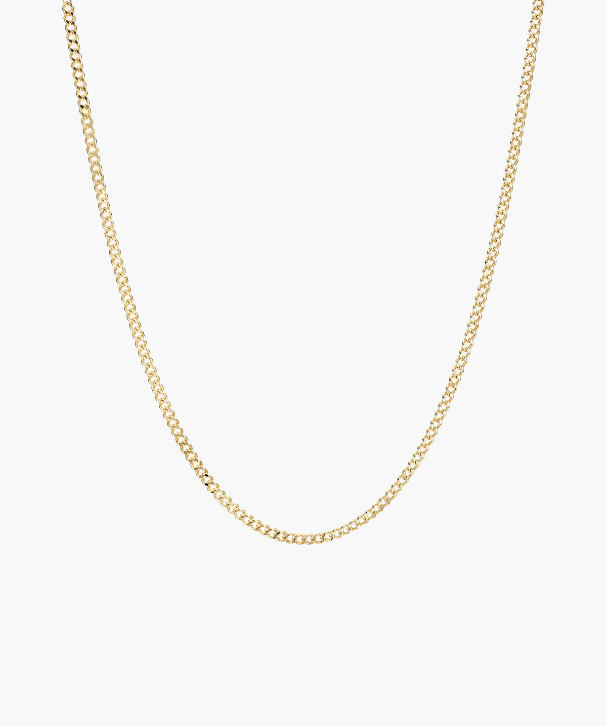 Curb Chain Necklace-14k Yellow Gold / 14-16 inches