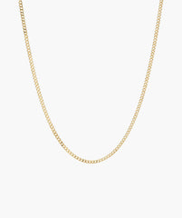 Curb Chain Necklace-14k Yellow Gold / 14-16 inches