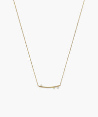 Celeste Lab Grown Diamond Horizon Necklace-14k Yellow Gold / Lab Grown Diamond / 15-17 inches