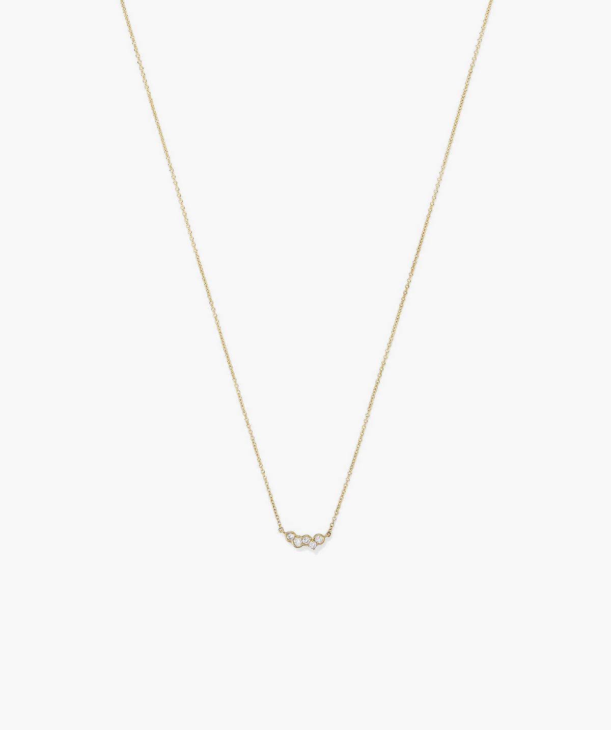 Celeste Lab Grown Diamond Cluster Necklace-14k Yellow Gold / Lab Grown Diamond / 16-18 inches