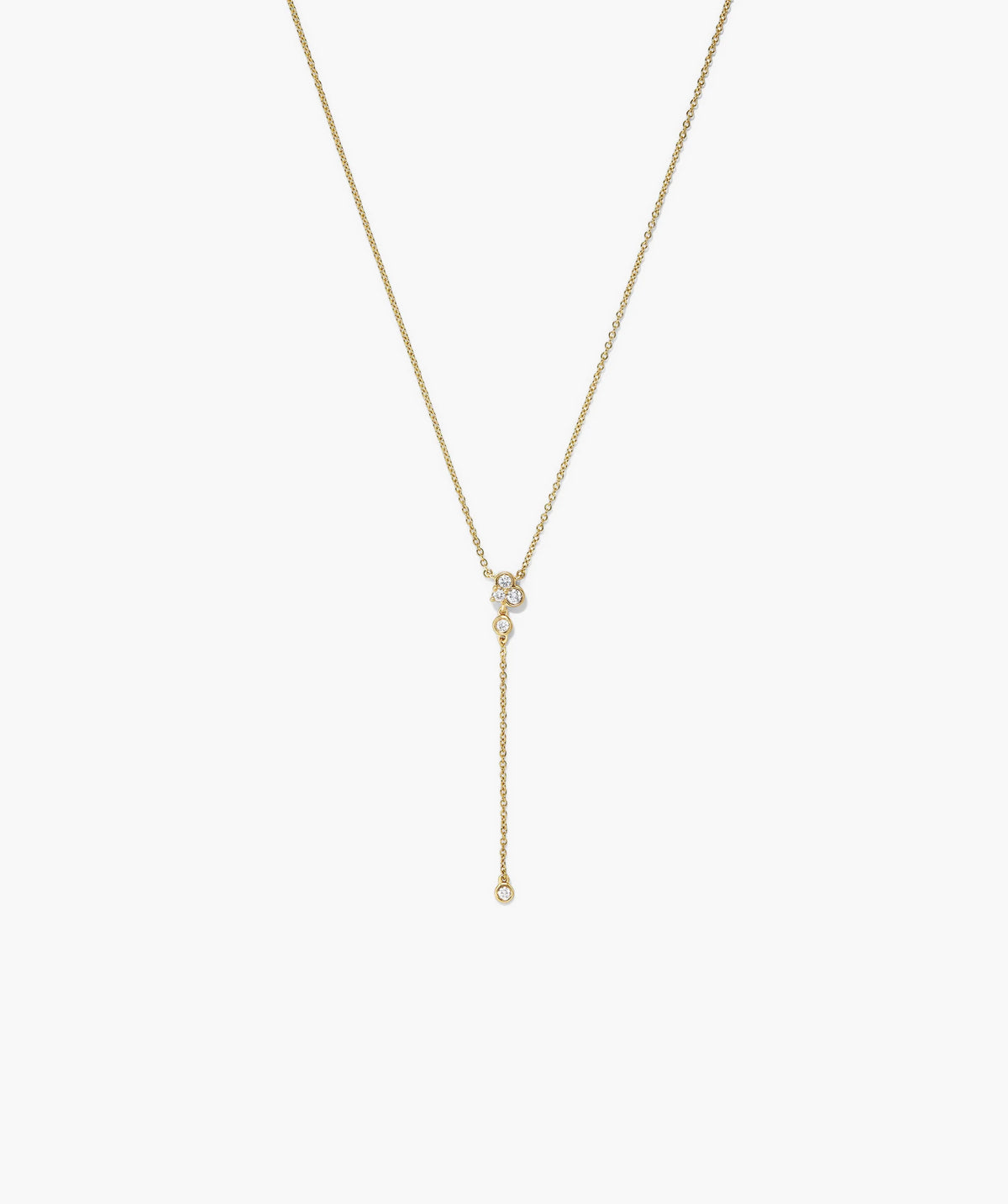 Celeste Lab Grown Diamond Lariat Necklace-14k Yellow Gold / Lab Grown Diamond / 16-18 inches