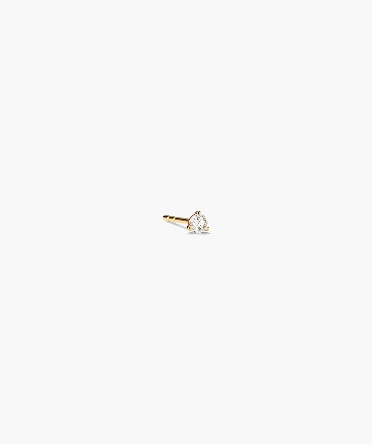 Single Diamond Mini Stud-10k Yellow Gold / Natural Diamond / Butterfly Back