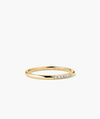 Diamonds Line Ring-14k Yellow Gold / Natural Diamond / 7