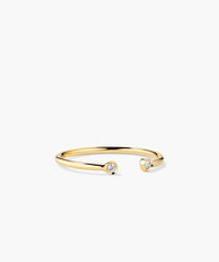 Diamonds Open Ring-14k White Gold / Natural Diamond / 9