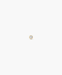 Single Tiny Diamond Stud-14k Yellow Gold / Natural Diamond / Butterfly Back