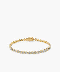 Micro-PavÃ© Diamond RiviÃ¨re Bracelet-14k White Gold / Natural Diamond / 7 inches