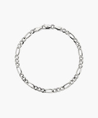 Bold Figaro Chain Bracelet-Sterling Silver / 7.5 inches
