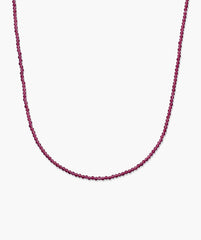 Carmen Beaded Necklace-18k Gold Vermeil / Rhodolite / 16-18"