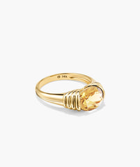 Heirloom Ring-14k Yellow Gold / Honey Quartz / 4