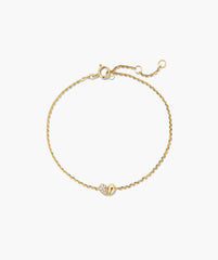 Better Half Heart Bracelet-14k Yellow Gold / Lab Grown Diamond / 6-7 inches
