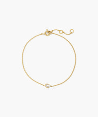 Two of Hearts Bracelet-18k Gold Vermeil / Lab Grown White Sapphire / 7-8 inches