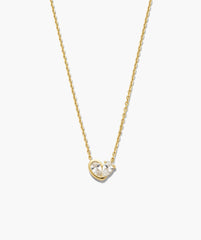 Two of Hearts Necklace-18k Gold Vermeil / Lab Grown White Sapphire