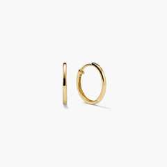 Easy Small Hoops-10k Yellow Gold