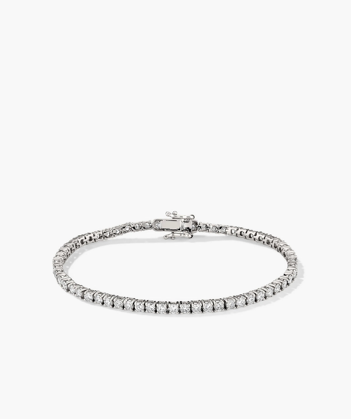 Lab Grown Diamond Tennis Bracelet 2.5mm-14k White Gold / Lab Grown Diamond / 7.5 inches