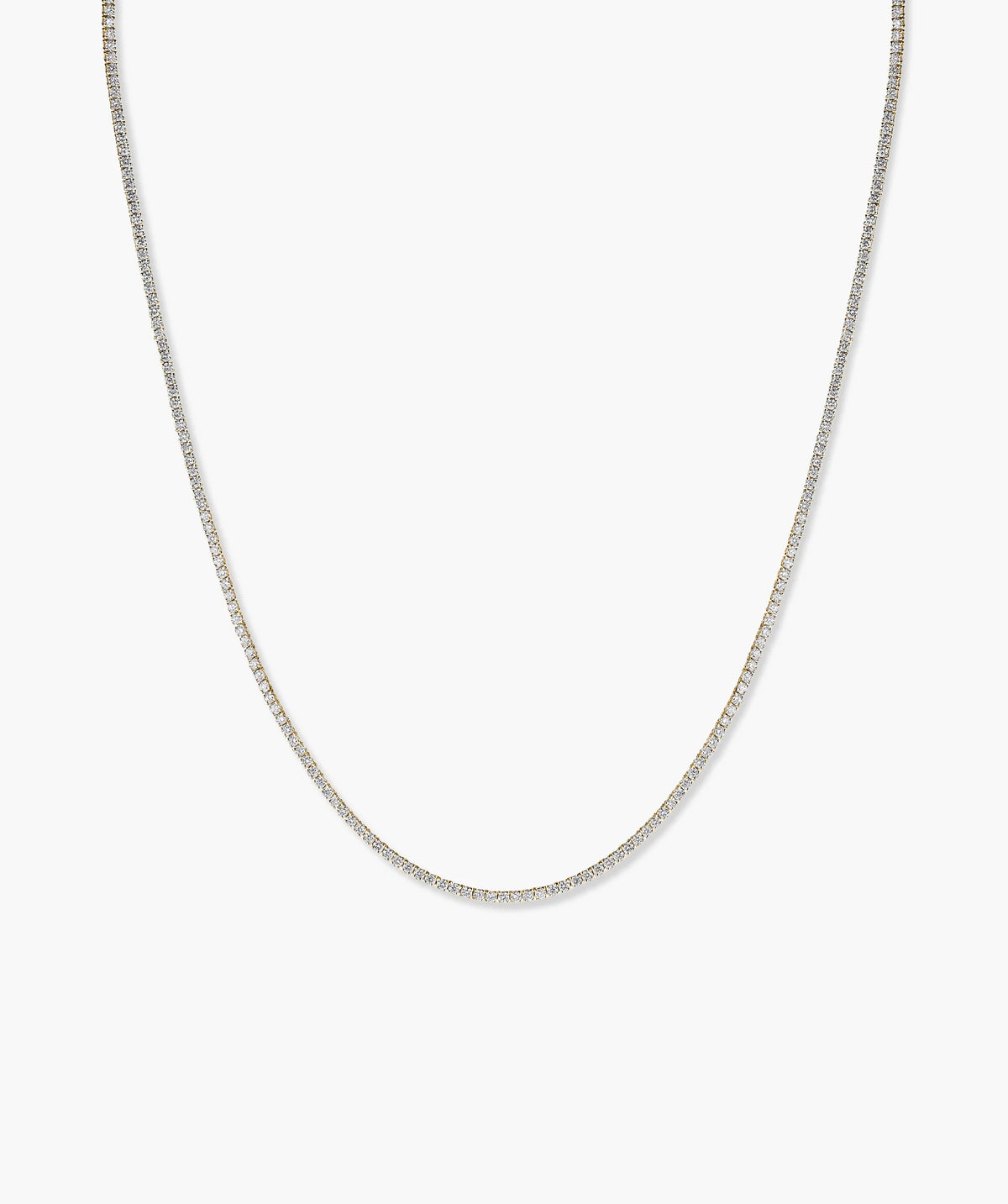 Lab Grown Diamond Tennis Necklace 1.8mm-14k Yellow Gold / Lab Grown Diamond / 15.5 inches