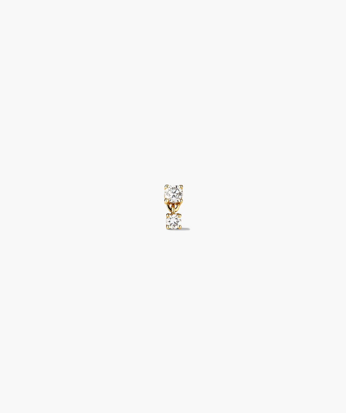 Single Droplet Stud-14k Yellow Gold / Lab Grown Diamond / Butterfly Back