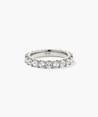 Aurora Lab Grown Sapphire Eternity Ring-Sterling Silver / Lab Grown White Sapphire / 10