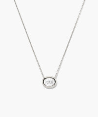 Lucia Necklace-Sterling Silver / Lab Grown White Sapphire / 15-17"