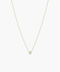 Large Diamond Necklace-14k Yellow Gold / Natural Diamond / 16-18 inches