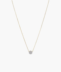 Large PavÃ© Diamond Round Necklace-14k Yellow Gold / Natural Diamond / 16-18 inches
