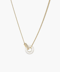 Linked PavÃ© Diamond Pearl Necklace-14k Yellow Gold / Pearl / 16-18 inches