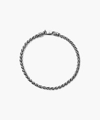 3.3mm Wheat Chain Bracelet-Oxidized Sterling Silver / 7.5 inches