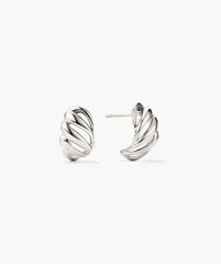 Bold Open DÃ´me Huggies-Sterling Silver