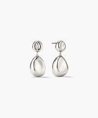 Organic DÃ´me Pebble Earrings-18k Gold Vermeil
