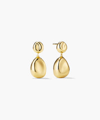 Organic DÃ´me Pebble Earrings-18k Gold Vermeil