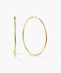Oversized Thin Hoops-14k Yellow Gold
