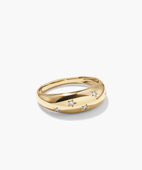 Celestial DÃ´me Ring-14k Yellow Gold / Natural Diamond / 9