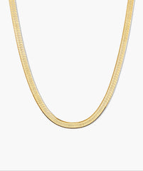 Bold Herringbone Chain Necklace-Sterling Silver / 20 inches