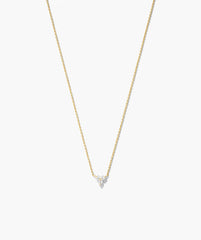 Lotus Necklace-18k Gold Vermeil / Lab Grown Sapphire / 16-18"