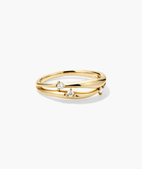 Open DÃ´me Lab Grown Diamond Ring-14k Yellow Salmon Gold / Lab Grown Diamond / 10