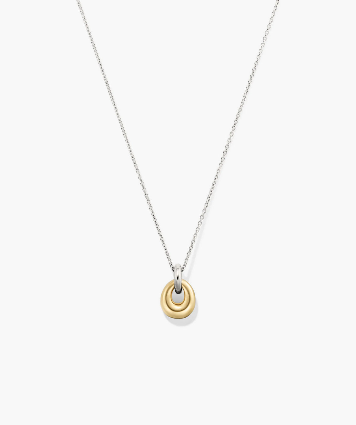 Jojo Loop Pendant Necklace-Sterling Silver, 18k Gold Vermeil / 16-18 inches