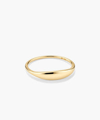 Slim Signet Ring-14k Yellow Gold / 5