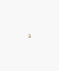 Single Baby Diamond Stud-14k Yellow Gold / Natural Diamond / Flat Back