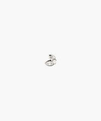 Piercing Studio - Single Lab Grown Diamond Petal Stud-14k White Gold / Lab Grown Diamond