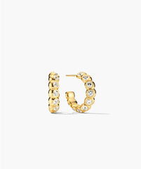 Thea Hoops-18k Gold Vermeil / Lab Grown White Sapphire