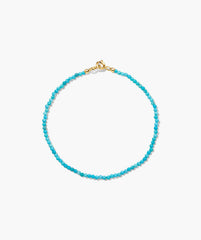 Anya Turquoise Beaded Bracelet-14k Yellow Gold / Turquoise / 7 inches