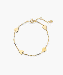 Heart Station Bracelet-Sterling Silver / 6-7 inches