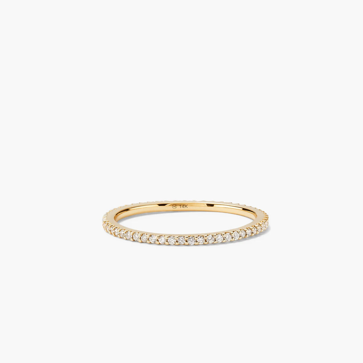 Slim Diamond Eternity Band-14k Yellow Gold / Natural Diamond / 5