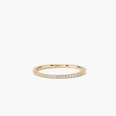 Slim Diamond Eternity Band-14k Yellow Gold / Natural Diamond / 5