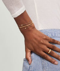 Mini Heart PavÃ© Diamond Bracelet-14k Yellow Gold / Natural Diamond / 7-8 inches